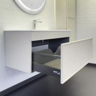 Тумба с раковиной Comforty Мадрид 00-00017880 101 см Серый шелк